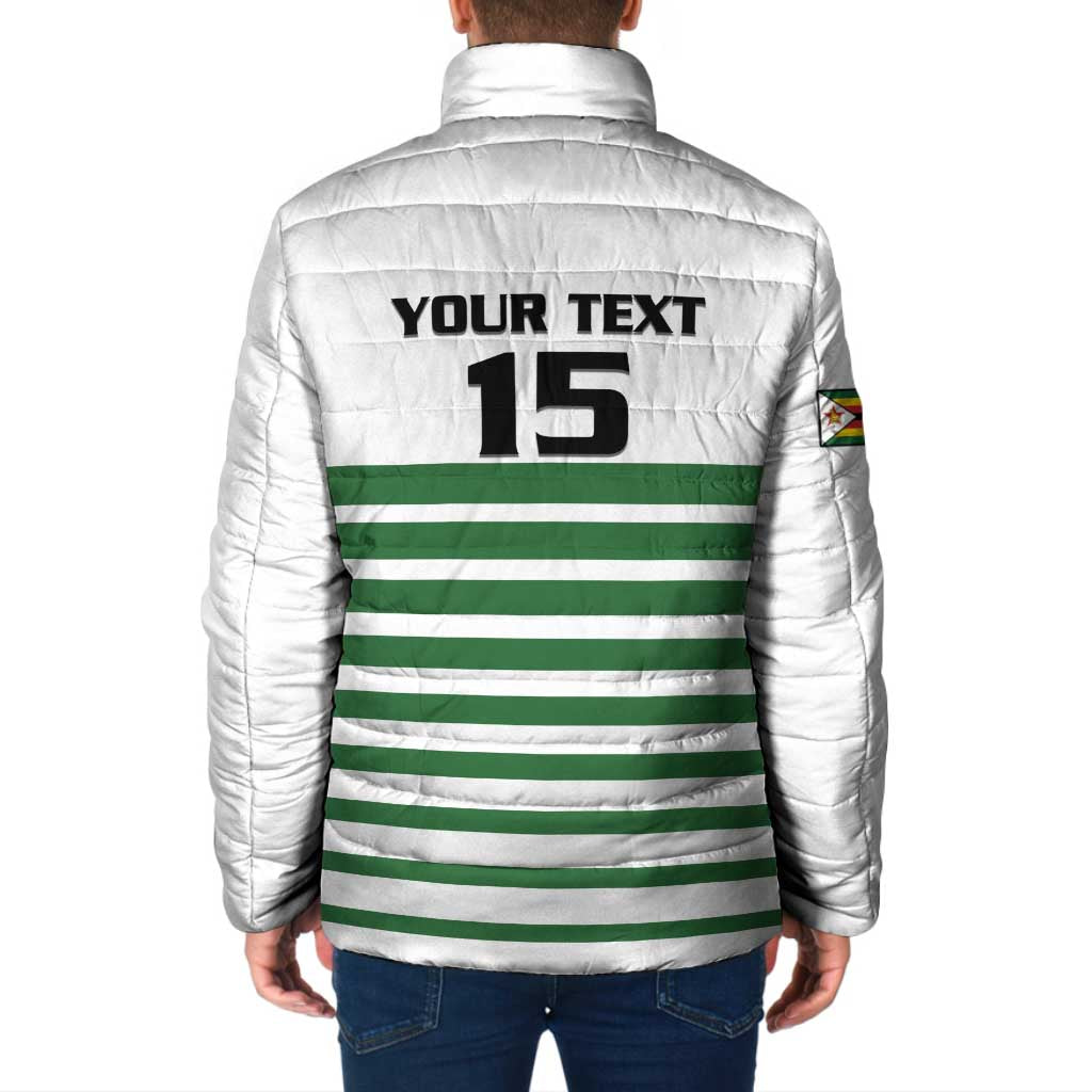 Zimbabwe Rugby Sevens Custom Padded Jacket Go Cheetahs Go - Wonder Print Shop