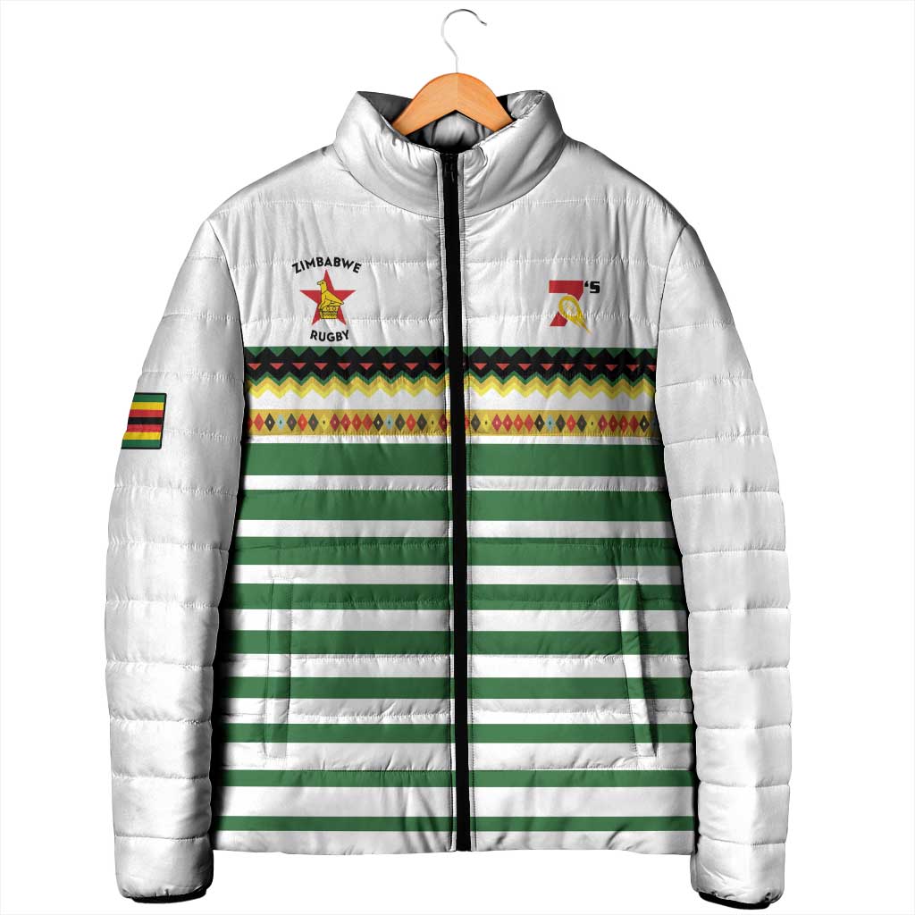 Zimbabwe Rugby Sevens Custom Padded Jacket Go Cheetahs Go - Wonder Print Shop