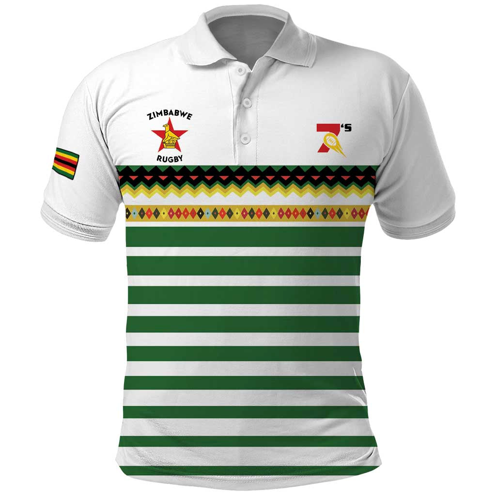 Zimbabwe Rugby Sevens Custom Polo Shirt Go Cheetahs Go - Wonder Print Shop