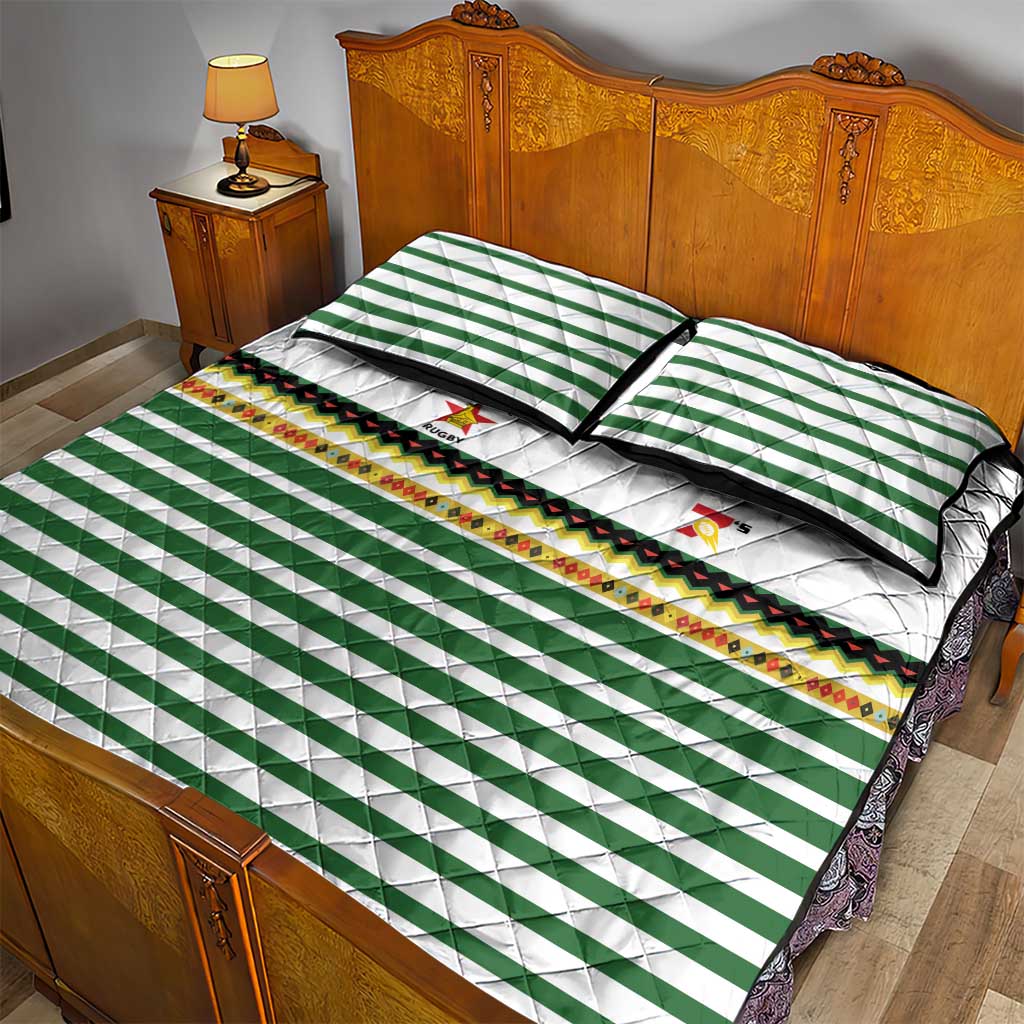 Zimbabwe Rugby Sevens Quilt Bed Set Go Cheetahs Go - Wonder Print Shop