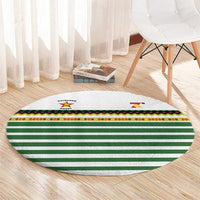 Zimbabwe Rugby Sevens Round Carpet Go Cheetahs Go - Wonder Print Shop