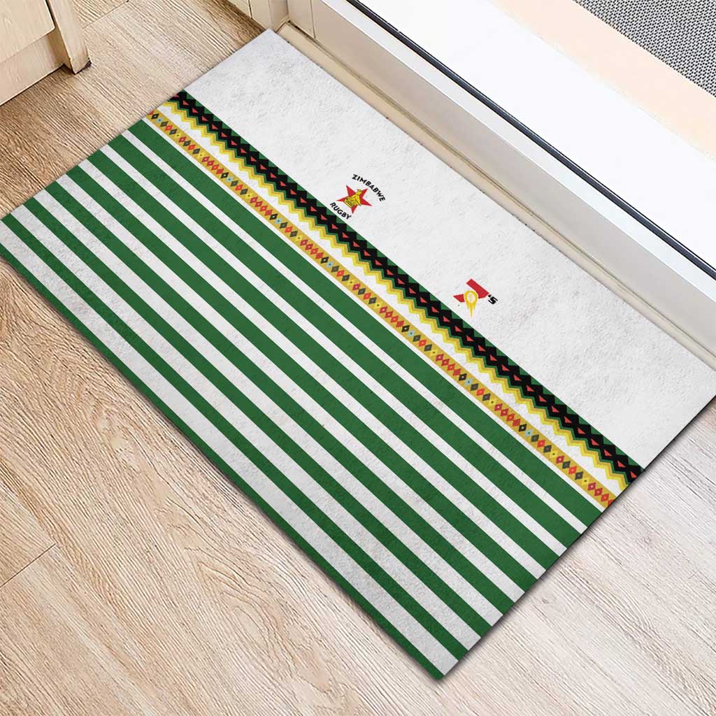 Zimbabwe Rugby Sevens Rubber Doormat Go Cheetahs Go - Wonder Print Shop
