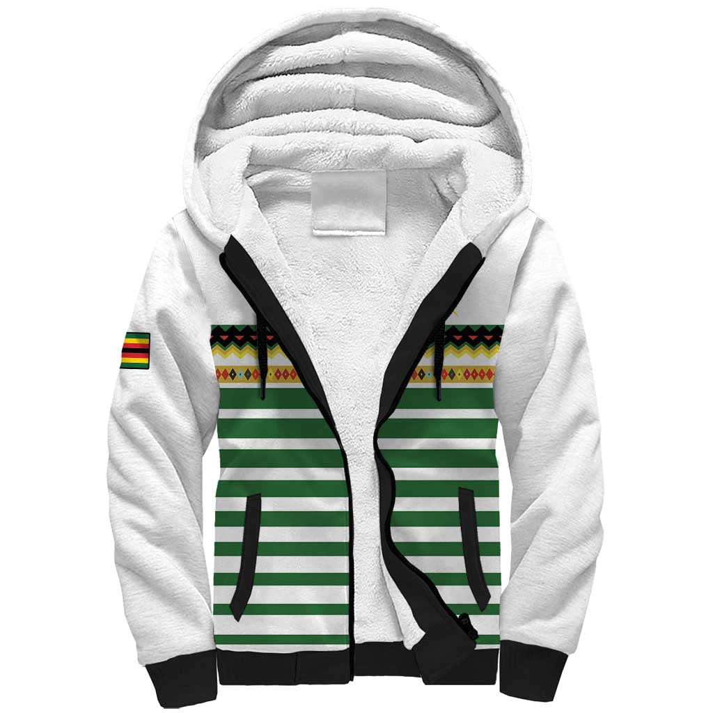 Zimbabwe Rugby Sevens Custom Sherpa Hoodie Go Cheetahs Go - Wonder Print Shop