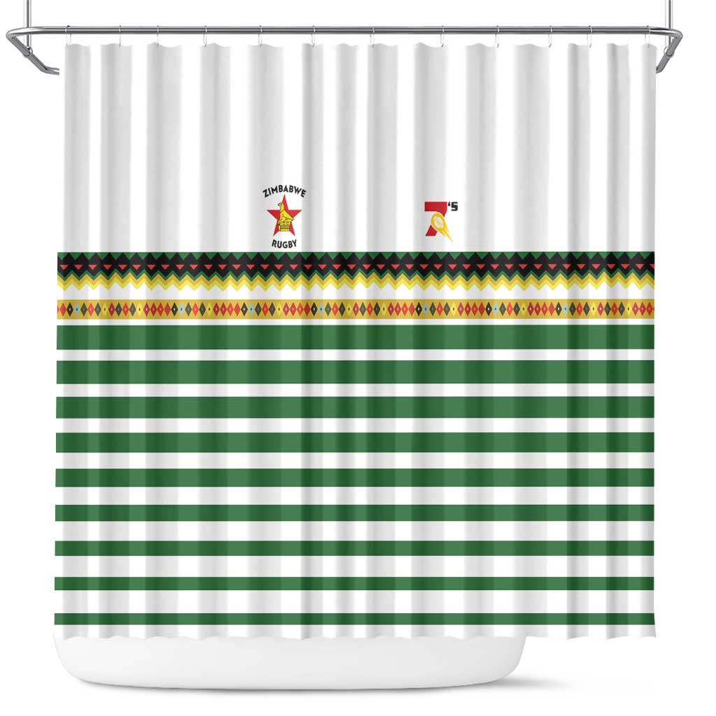 Zimbabwe Rugby Sevens Shower Curtain Go Cheetahs Go - Wonder Print Shop