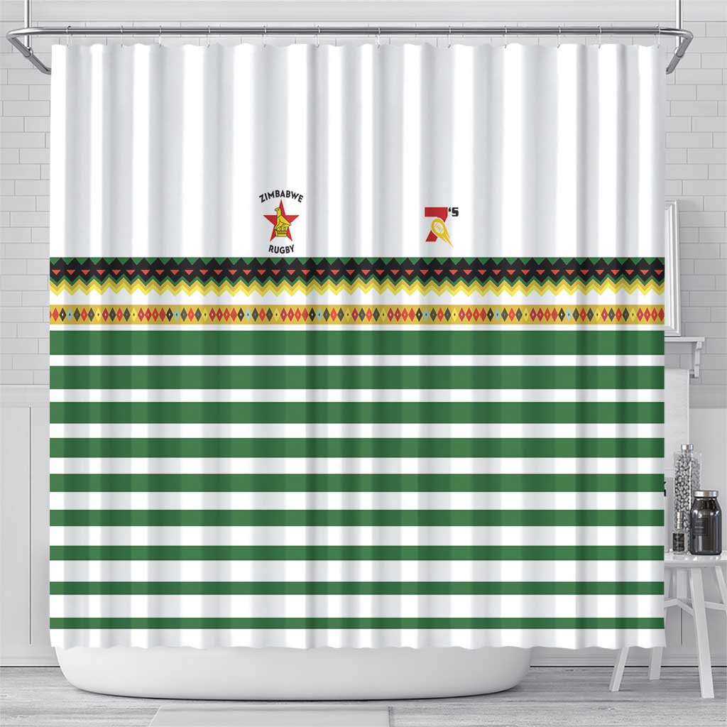 Zimbabwe Rugby Sevens Shower Curtain Go Cheetahs Go - Wonder Print Shop
