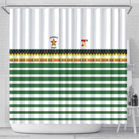 Zimbabwe Rugby Sevens Shower Curtain Go Cheetahs Go - Wonder Print Shop