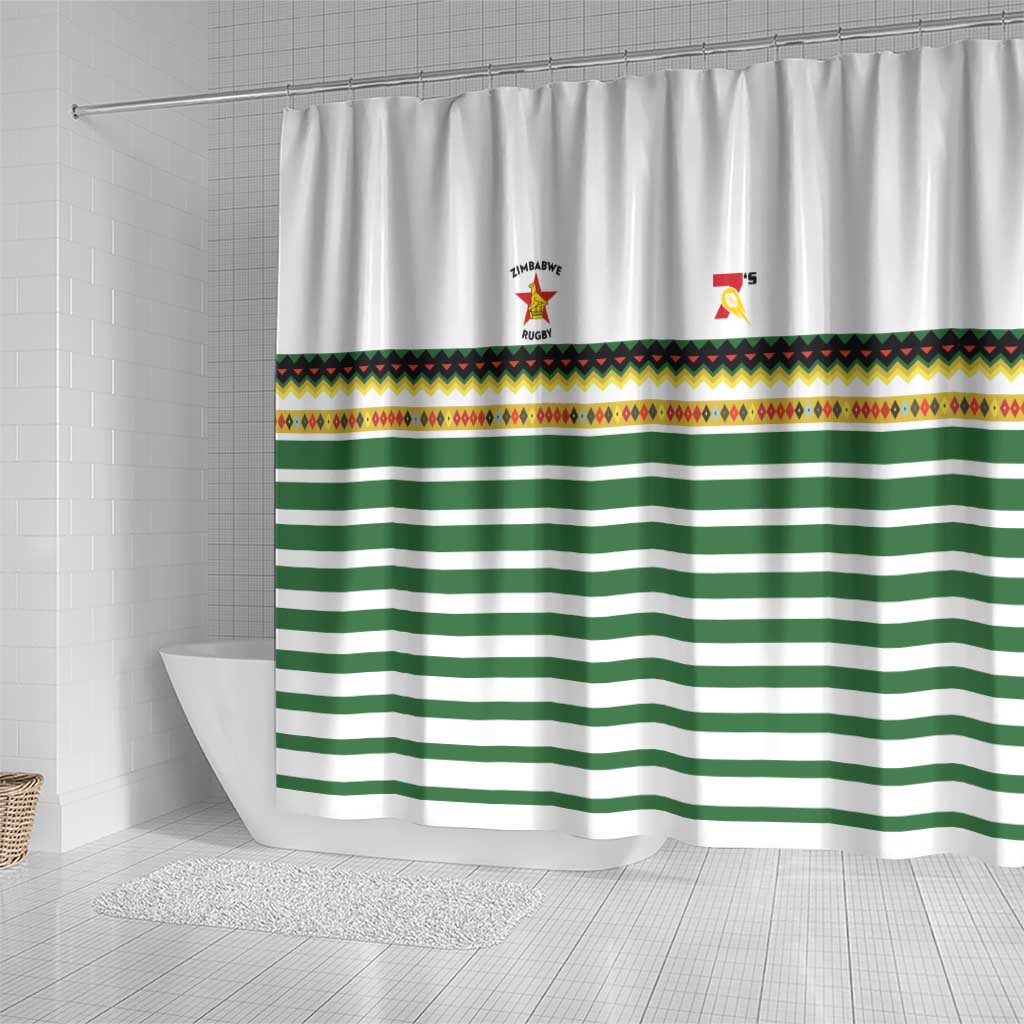 Zimbabwe Rugby Sevens Shower Curtain Go Cheetahs Go - Wonder Print Shop