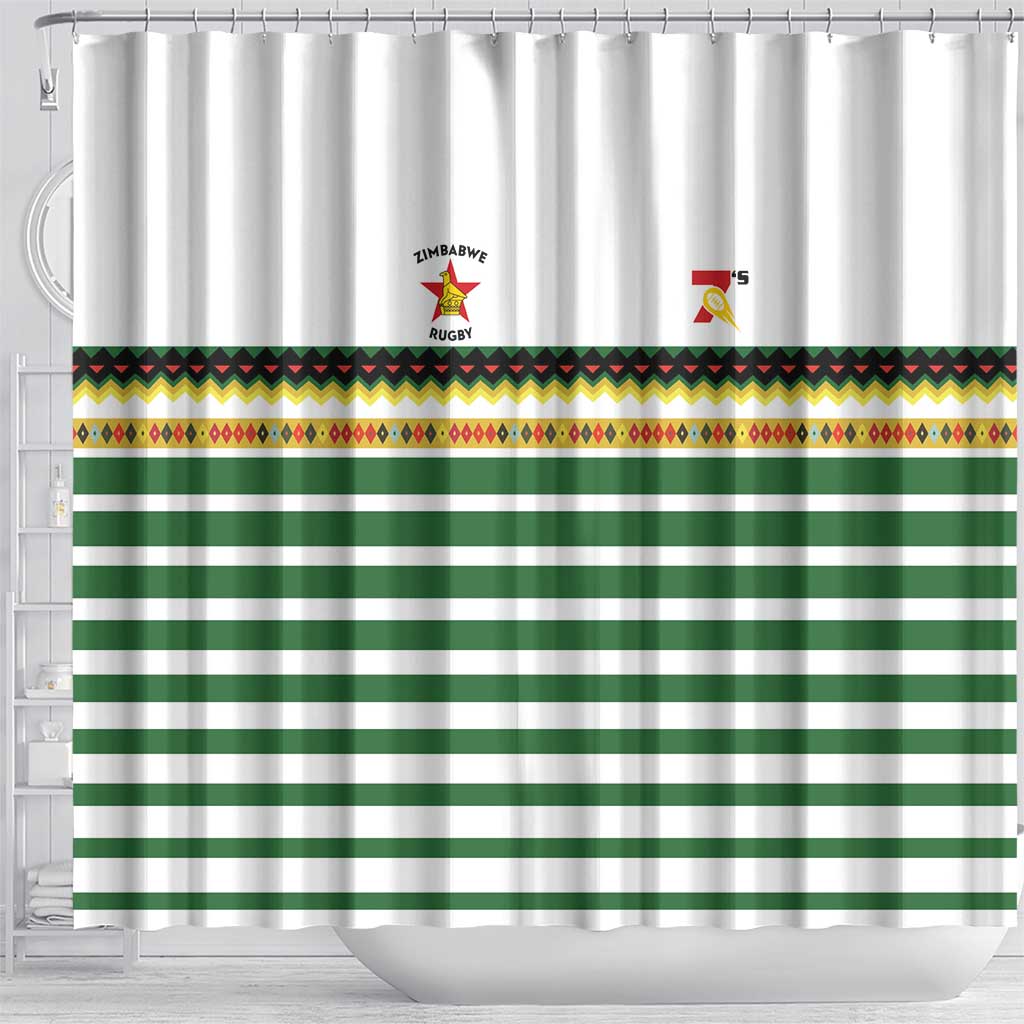 Zimbabwe Rugby Sevens Shower Curtain Go Cheetahs Go - Wonder Print Shop