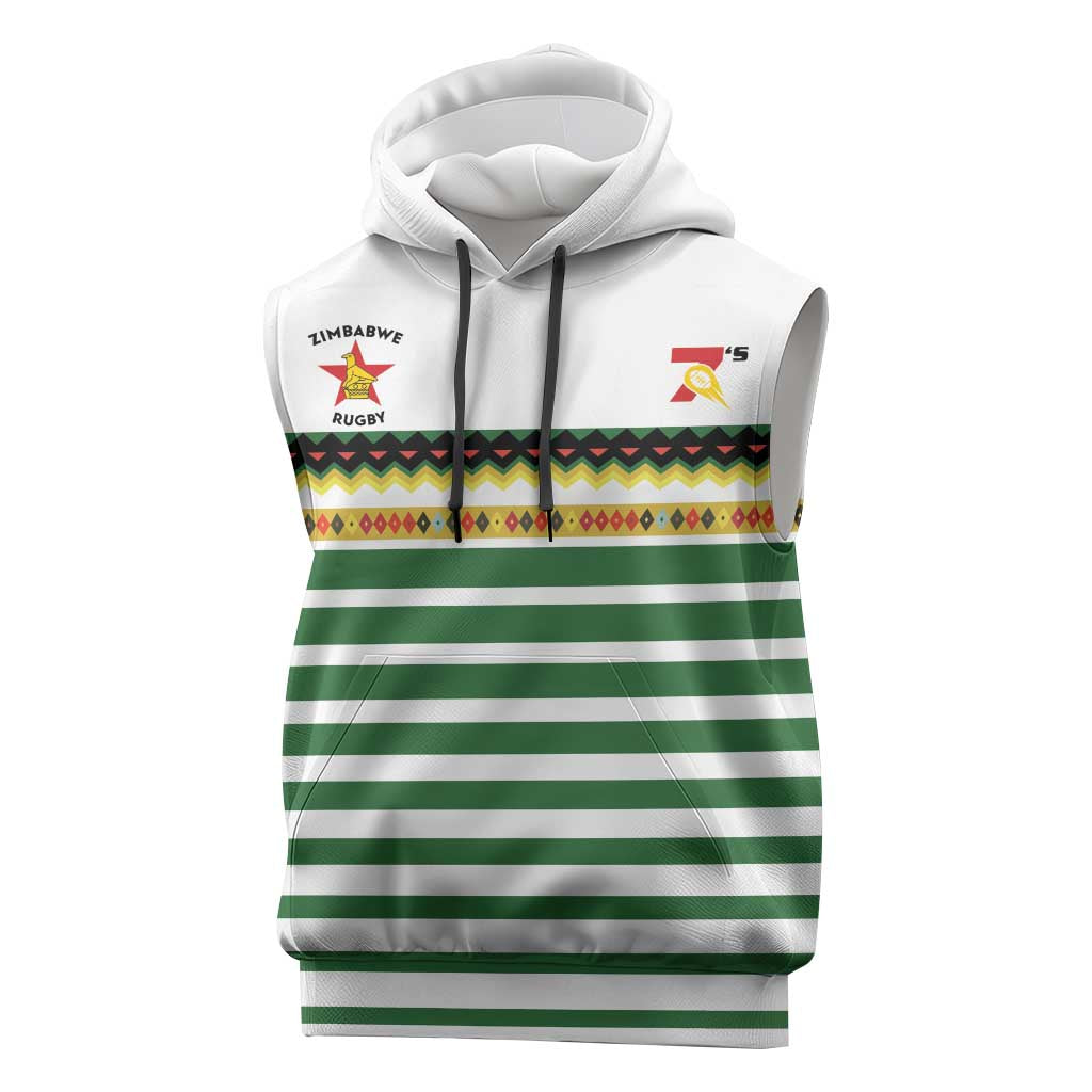 Zimbabwe Rugby Sevens Custom Sleeveless Hoodie Go Cheetahs Go - Wonder Print Shop
