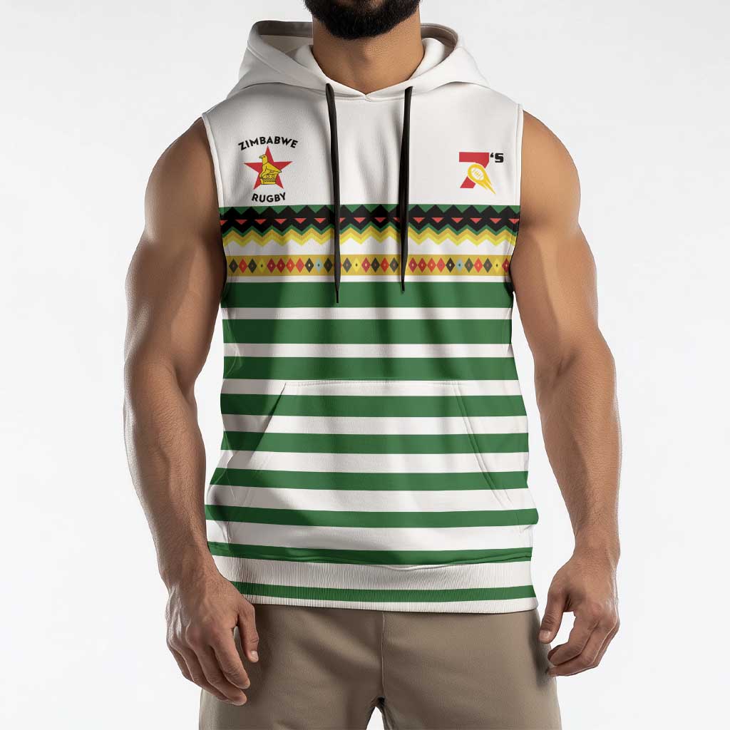 Zimbabwe Rugby Sevens Custom Sleeveless Hoodie Go Cheetahs Go - Wonder Print Shop