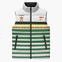 Zimbabwe Rugby Sevens Custom Sleeveless Puffer Jacket Go Cheetahs Go - Wonder Print Shop