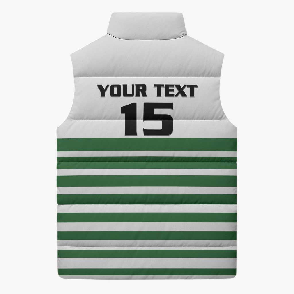 Zimbabwe Rugby Sevens Custom Sleeveless Puffer Jacket Go Cheetahs Go - Wonder Print Shop