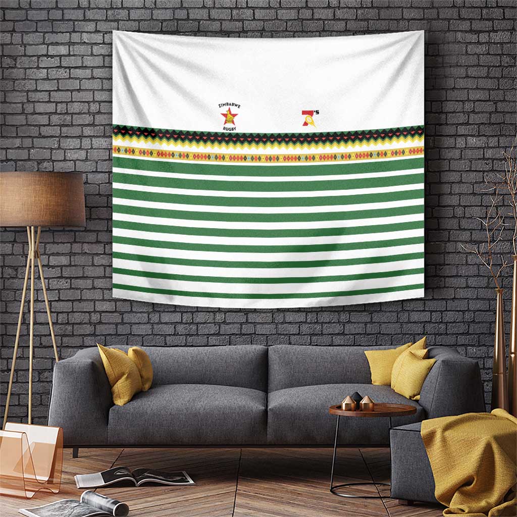 Zimbabwe Rugby Sevens Tapestry Go Cheetahs Go - Wonder Print Shop
