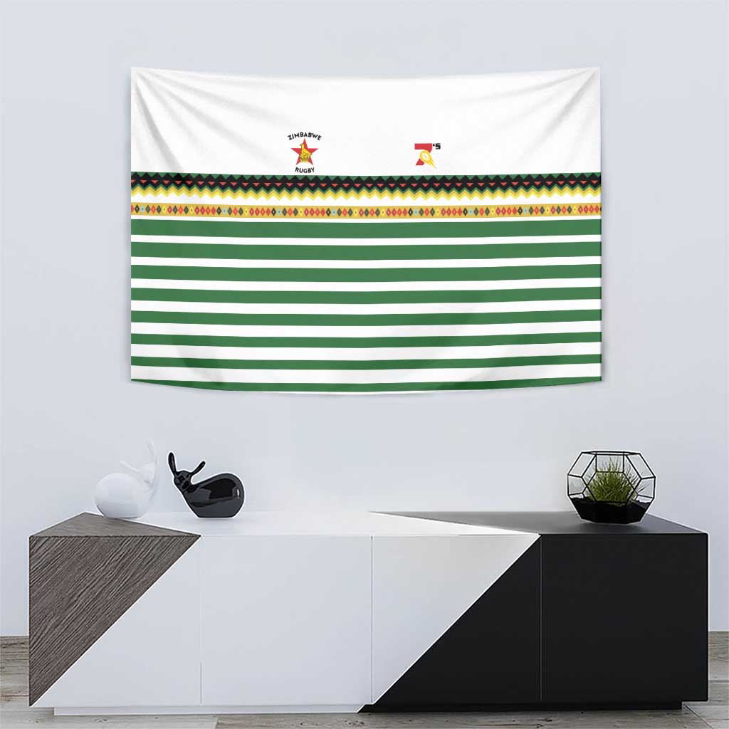 Zimbabwe Rugby Sevens Tapestry Go Cheetahs Go - Wonder Print Shop