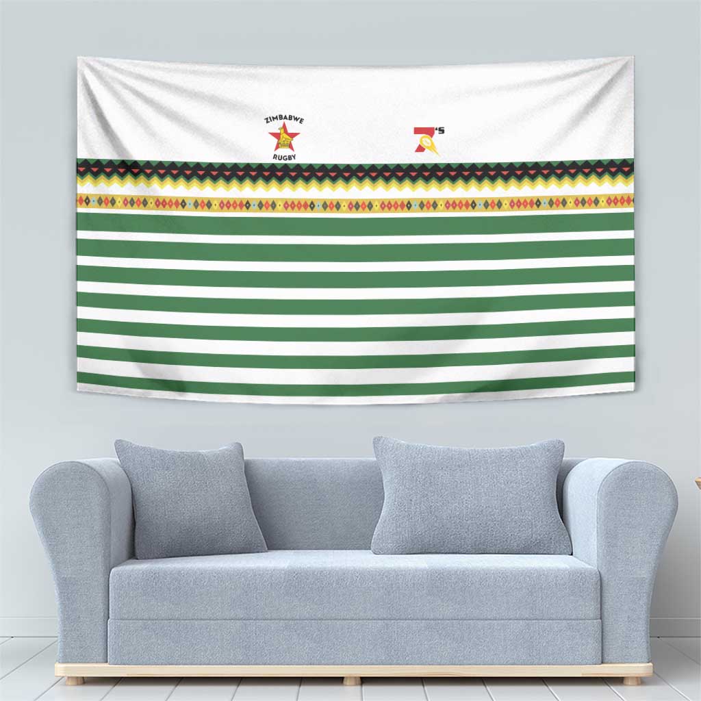 Zimbabwe Rugby Sevens Tapestry Go Cheetahs Go - Wonder Print Shop
