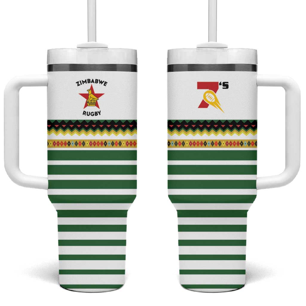 Zimbabwe Rugby Sevens Tumbler With Handle Go Cheetahs Go - Wonder Print Shop