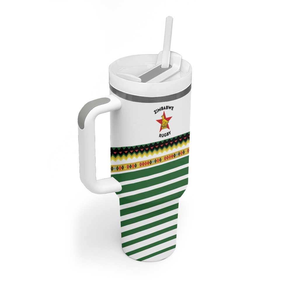 Zimbabwe Rugby Sevens Tumbler With Handle Go Cheetahs Go - Wonder Print Shop