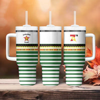 Zimbabwe Rugby Sevens Tumbler With Handle Go Cheetahs Go - Wonder Print Shop