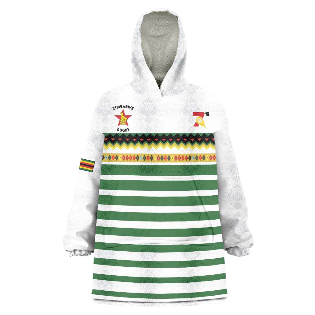 Zimbabwe Rugby Sevens Custom Wearable Blanket Hoodie Go Cheetahs Go - Wonder Print Shop