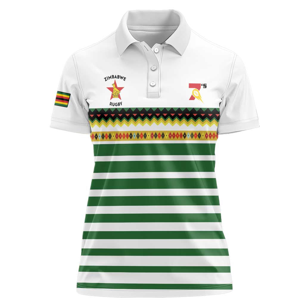 Zimbabwe Rugby Sevens Custom Women Polo Shirt Go Cheetahs Go - Wonder Print Shop