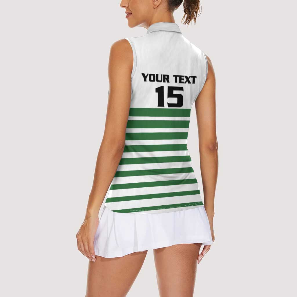 Zimbabwe Rugby Sevens Custom Women Sleeveless Polo Shirt Go Cheetahs Go - Wonder Print Shop