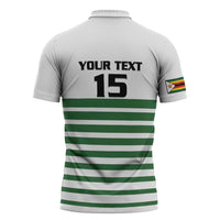 Zimbabwe Rugby Sevens Custom Zipper Polo Shirt Go Cheetahs Go - Wonder Print Shop