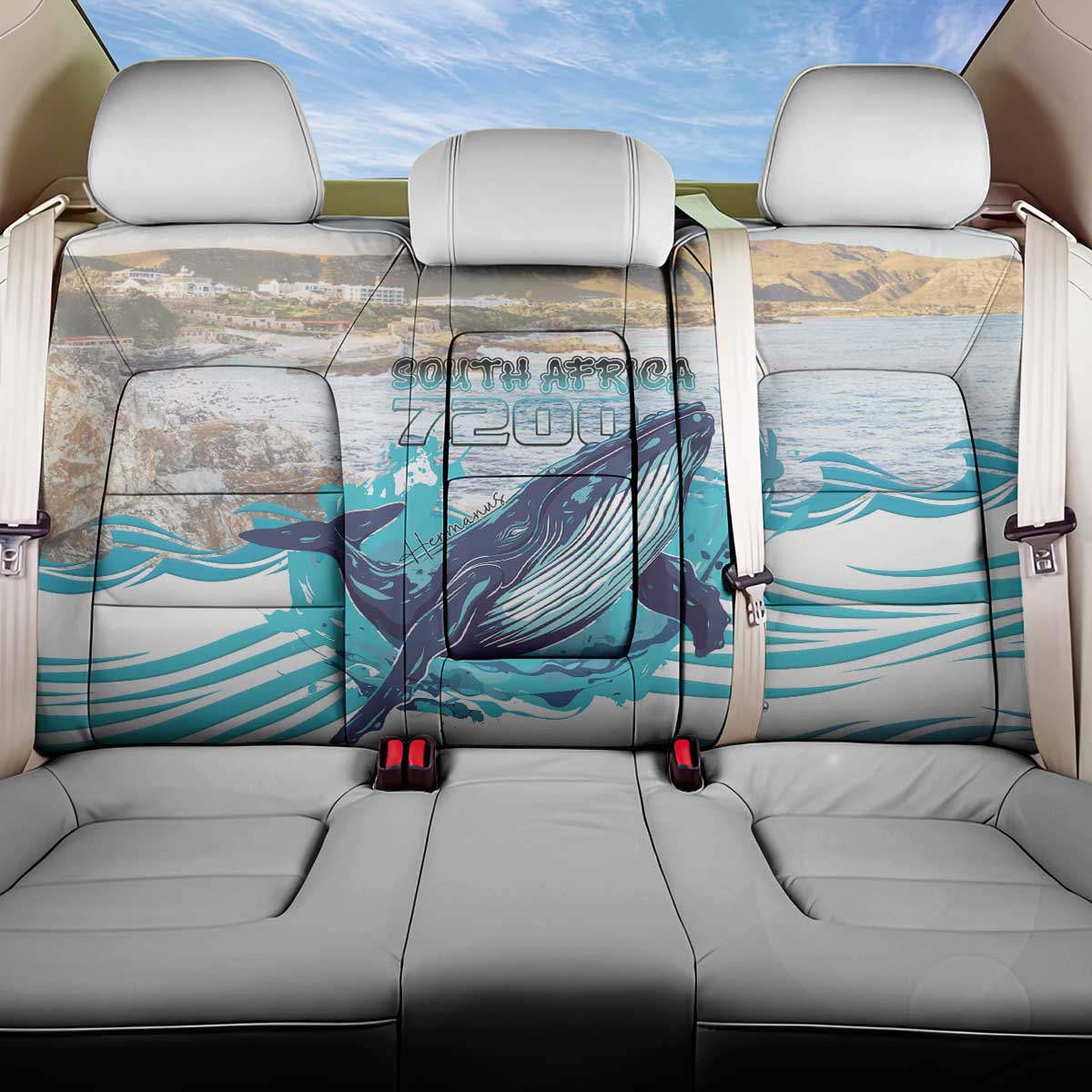 South Africa Whale Back Car Seat Cover Hermanus Fest - Wonder Print Shop
