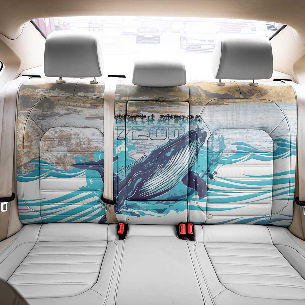 South Africa Whale Back Car Seat Cover Hermanus Fest - Wonder Print Shop