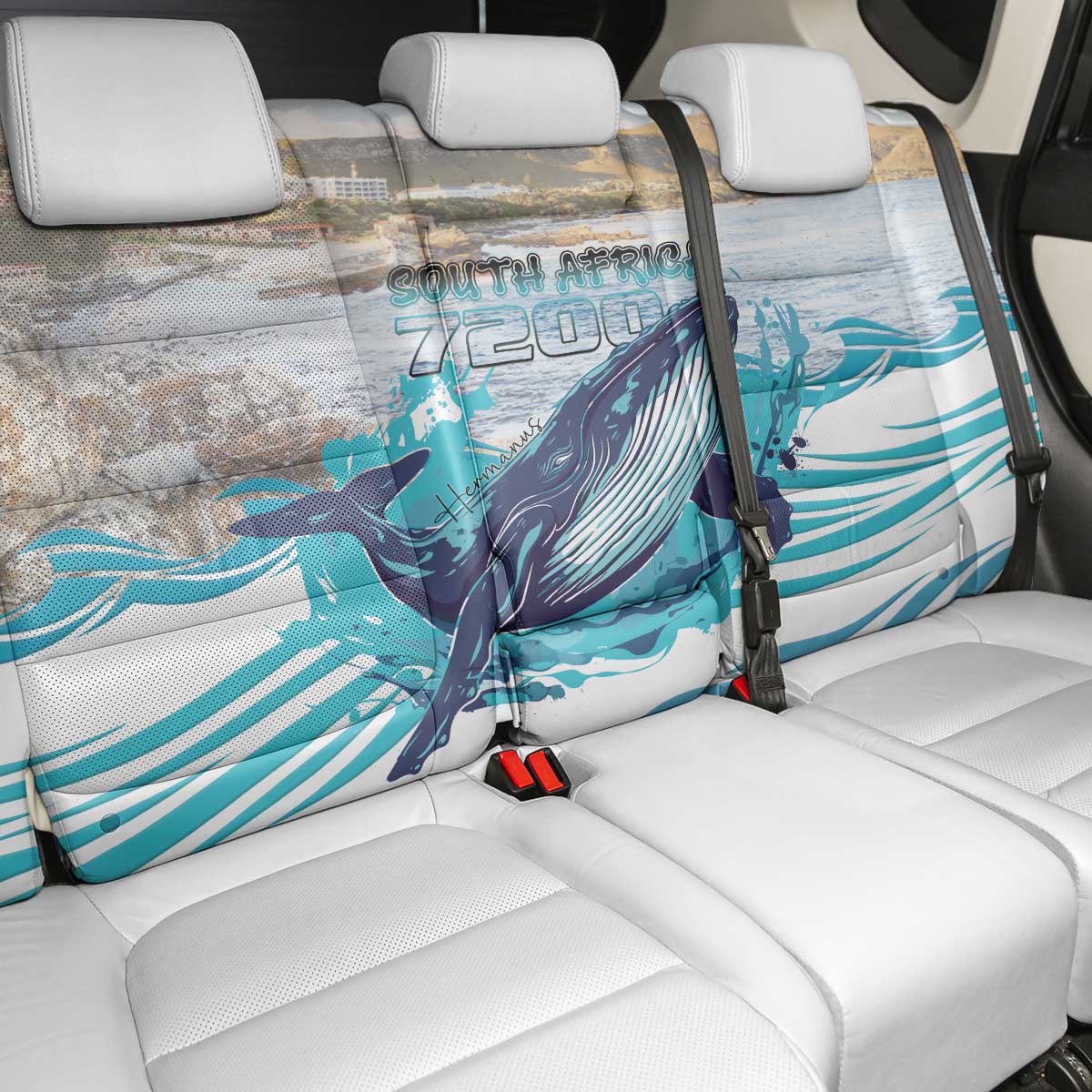 South Africa Whale Back Car Seat Cover Hermanus Fest - Wonder Print Shop