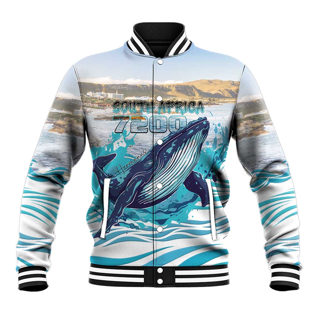 Personalized South Africa Whale Baseball Jacket Hermanus Fest - Wonder Print Shop