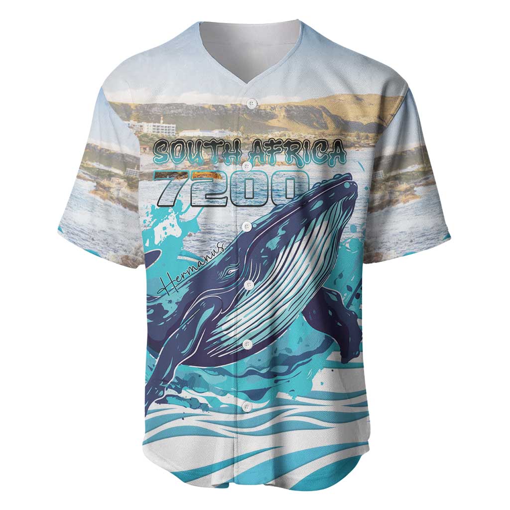 Personalized South Africa Whale Baseball Jersey Hermanus Fest - Wonder Print Shop