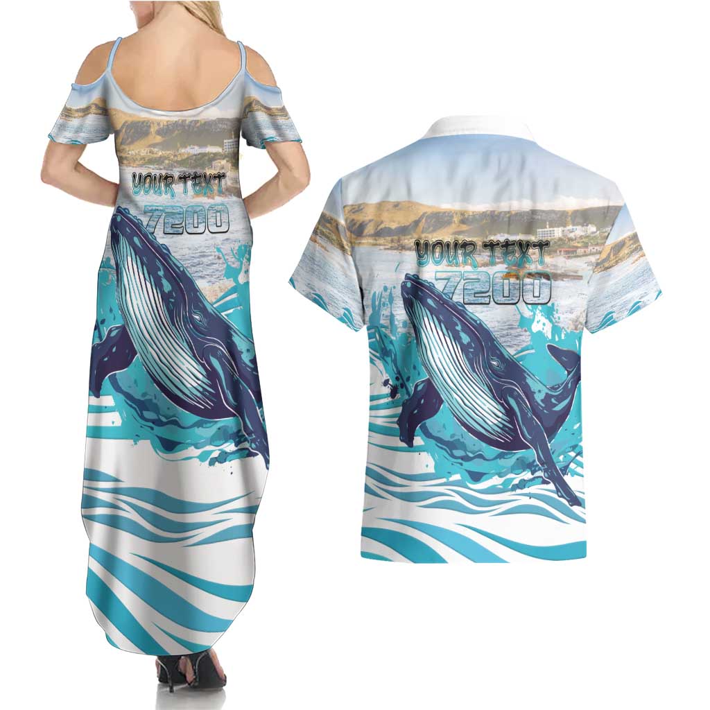 Personalized South Africa Whale Couples Matching Summer Maxi Dress and Hawaiian Shirt Hermanus Fest - Wonder Print Shop