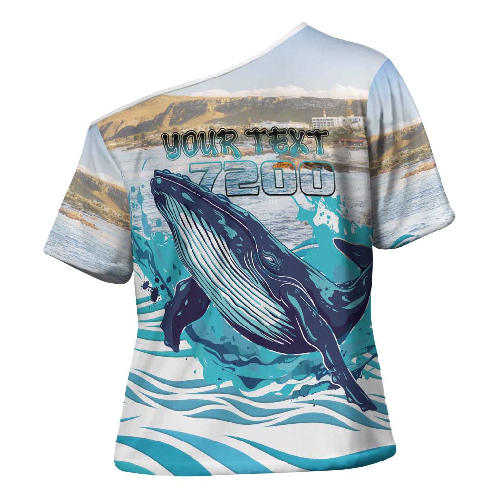 Personalized South Africa Whale Cross Shoulder Shirt Hermanus Fest - Wonder Print Shop