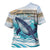 Personalized South Africa Whale Cross Shoulder Shirt Hermanus Fest - Wonder Print Shop