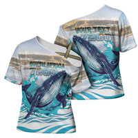 Personalized South Africa Whale Cross Shoulder Shirt Hermanus Fest - Wonder Print Shop