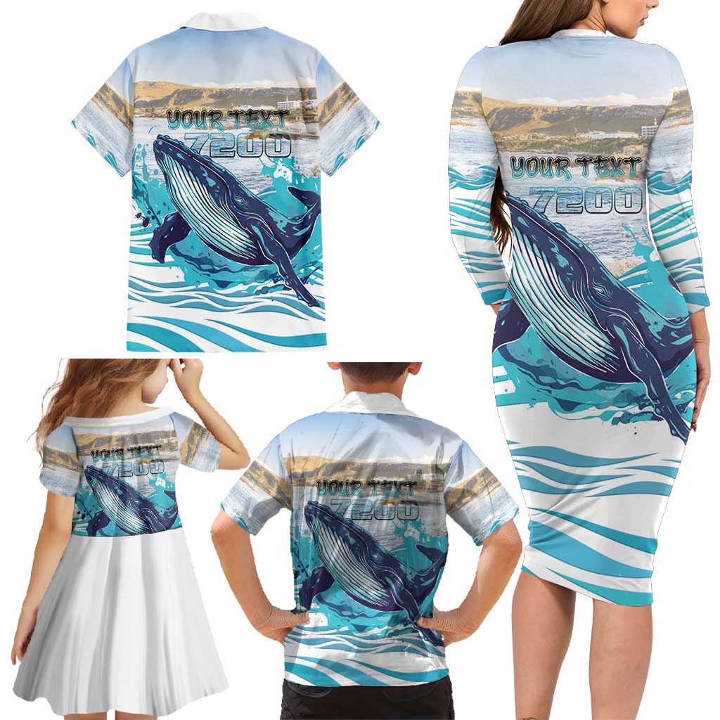 Personalized South Africa Whale Family Matching Long Sleeve Bodycon Dress and Hawaiian Shirt Hermanus Fest - Wonder Print Shop
