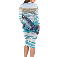 Personalized South Africa Whale Family Matching Long Sleeve Bodycon Dress and Hawaiian Shirt Hermanus Fest - Wonder Print Shop