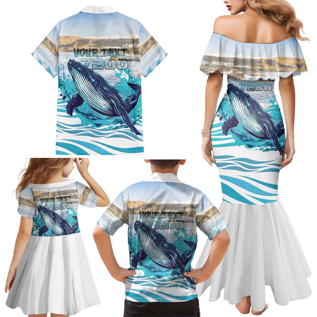Personalized South Africa Whale Family Matching Mermaid Dress and Hawaiian Shirt Hermanus Fest - Wonder Print Shop