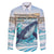 Personalized South Africa Whale Family Matching Off The Shoulder Long Sleeve Dress and Hawaiian Shirt Hermanus Fest - Wonder Print Shop