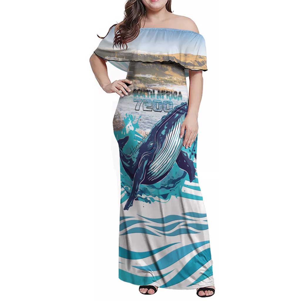 Personalized South Africa Whale Family Matching Off Shoulder Maxi Dress and Hawaiian Shirt Hermanus Fest - Wonder Print Shop