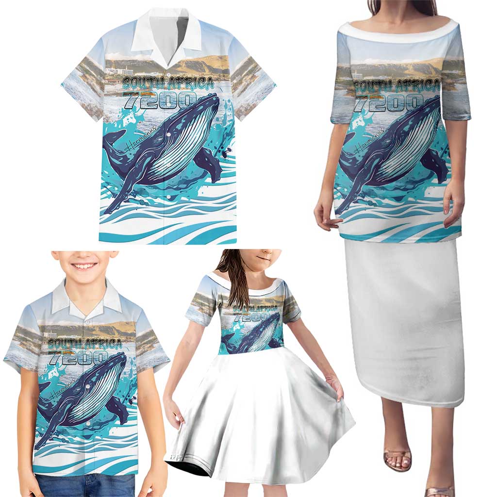 Personalized South Africa Whale Family Matching Puletasi and Hawaiian Shirt Hermanus Fest - Wonder Print Shop