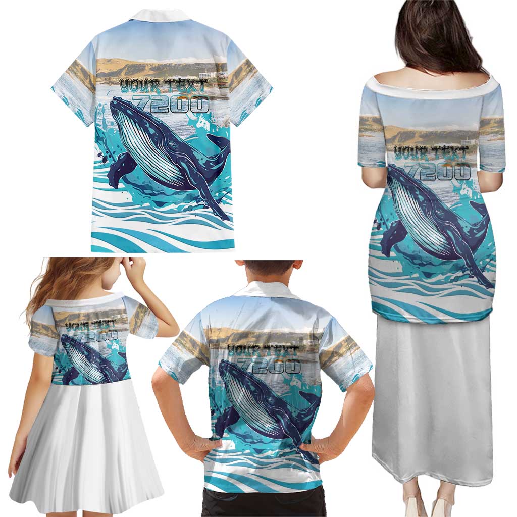 Personalized South Africa Whale Family Matching Puletasi and Hawaiian Shirt Hermanus Fest - Wonder Print Shop