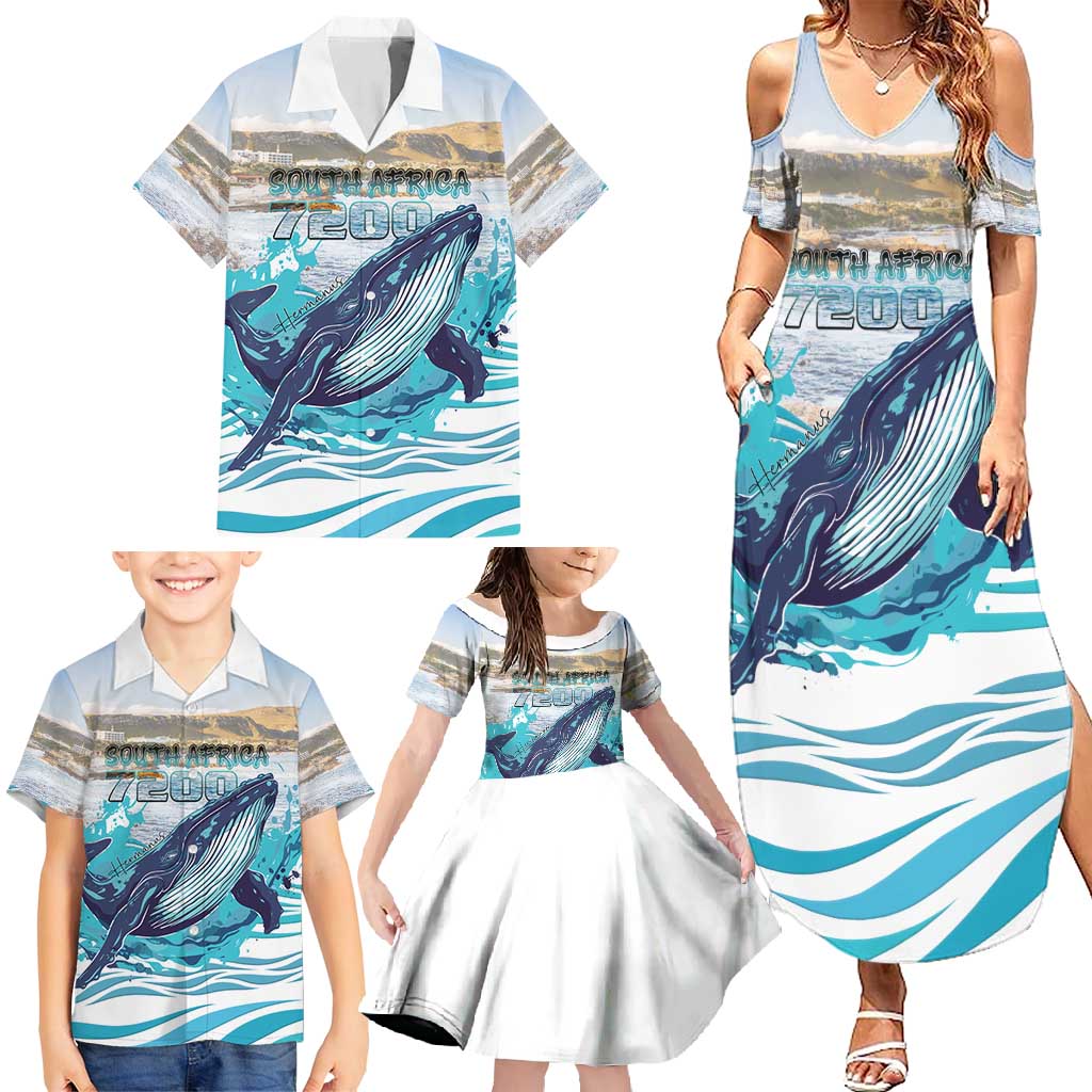 Personalized South Africa Whale Family Matching Summer Maxi Dress and Hawaiian Shirt Hermanus Fest - Wonder Print Shop