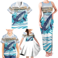 Personalized South Africa Whale Family Matching Tank Maxi Dress and Hawaiian Shirt Hermanus Fest - Wonder Print Shop