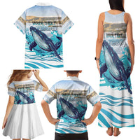 Personalized South Africa Whale Family Matching Tank Maxi Dress and Hawaiian Shirt Hermanus Fest - Wonder Print Shop