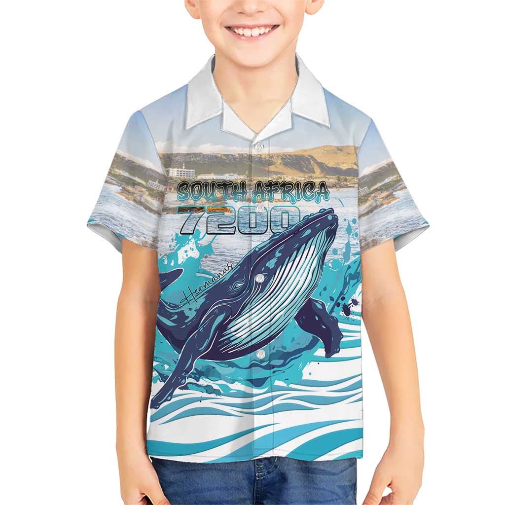 Personalized South Africa Whale Kid Hawaiian Shirt Hermanus Fest - Wonder Print Shop