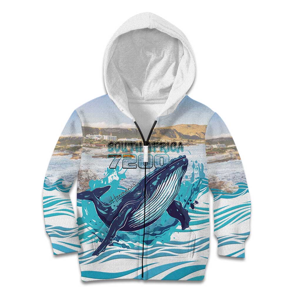 Personalized South Africa Whale Kid Hoodie Hermanus Fest - Wonder Print Shop