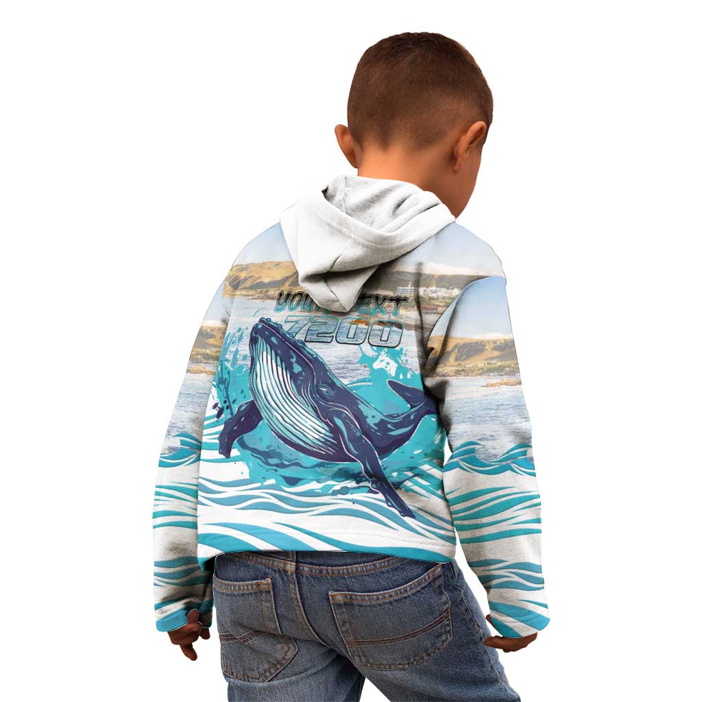 Personalized South Africa Whale Kid Hoodie Hermanus Fest - Wonder Print Shop