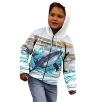 Personalized South Africa Whale Kid Hoodie Hermanus Fest - Wonder Print Shop