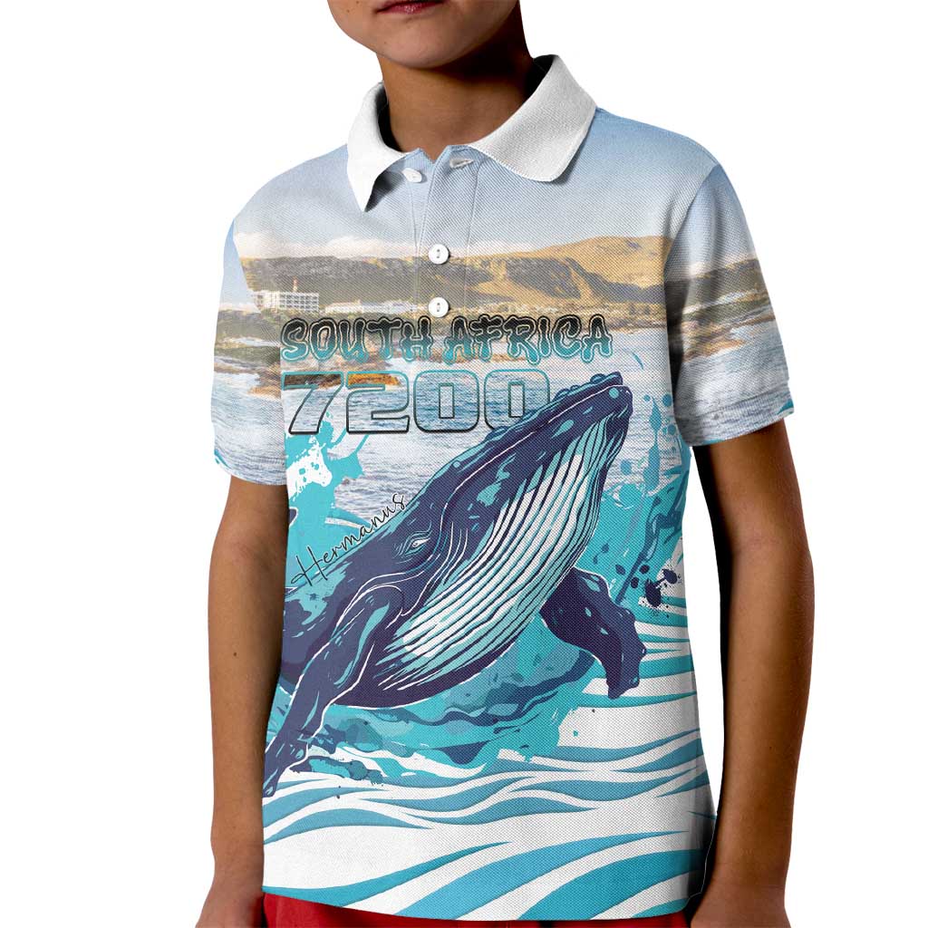 Personalized South Africa Whale Kid Polo Shirt Hermanus Fest - Wonder Print Shop
